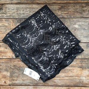 Black sequined scarf / shawl / wrap